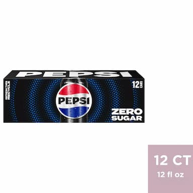 Pepsi Zero Sugar Soda - 12pk/12 fl oz Cans