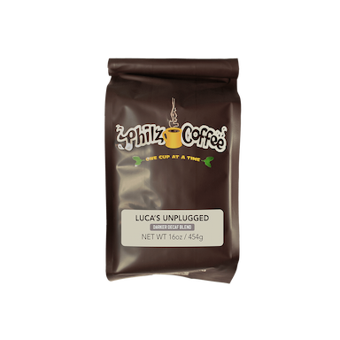 Luca's Unplugged Decaf Bag