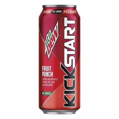 Mtn Dew Soda Kickstart Energizing Fruit Punch - 16 Fl. Oz.